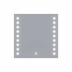Miroir avec éclairage LED STARLED - 80 cm x 80 cm 