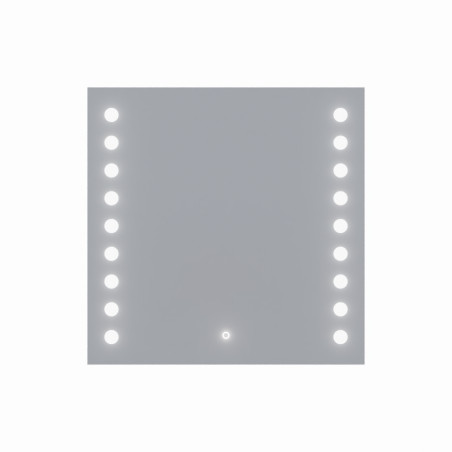 Miroir avec éclairage LED STARLED - 80 cm x 80 cm 