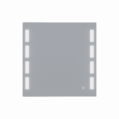 Miroir anti-buée PRESTIGE 80x80 cm - éclairage intégré à LED et interrupteur sensitif