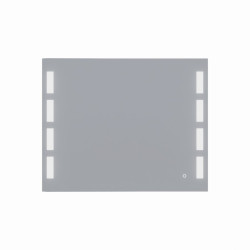 Miroir anti-buée PRESTIGE 100x80 cm - éclairage intégré à LED et interrupteur sensitif