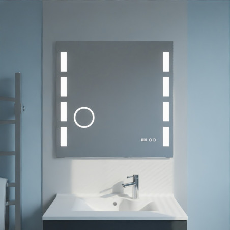 Miroir avec éclairage LED EXCELLENCE - 80 cm x 80 cm 