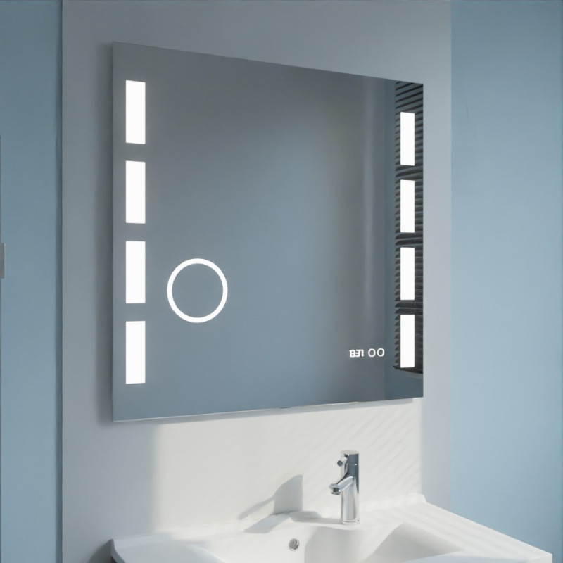 Miroir avec éclairage LED EXCELLENCE - 80 cm x 80 cm Miroir avec éclairage LED EXCELLENCE - 80 cm x 80 cm