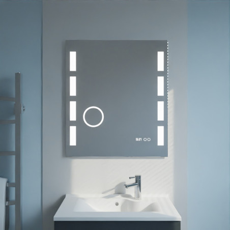 Miroir avec éclairage LED EXCELLENCE - 70 cm x 80 cm 