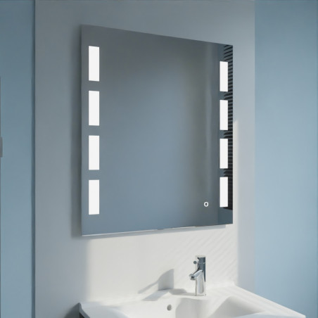 Miroir avec éclairage LED PRESTIGE - 70 cm x 80 cm 