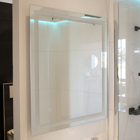 Miroir avec éclairage LED VISTA - 80 cm x 80 cm 