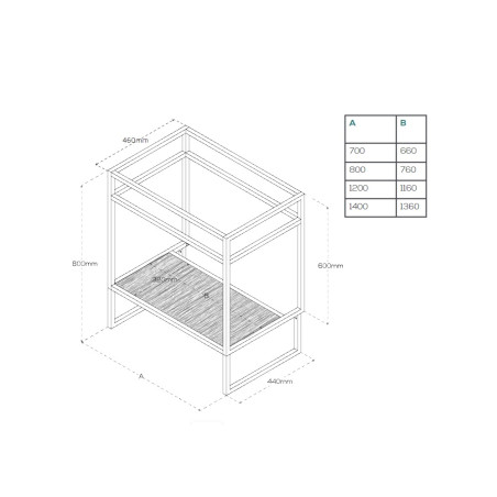 Meuble STRUCTURA 80 cm avec vasque à poser et miroir led Etal