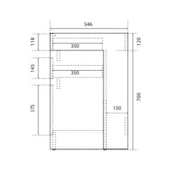 Meuble salle de bain PMR ANDY 90 cm simple vasque déportée couleur blanc et bois cambrian oak