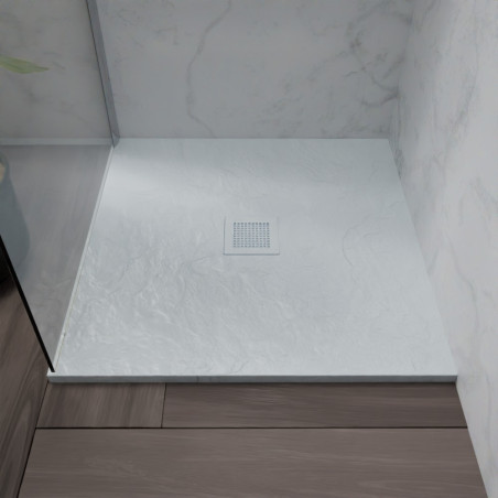 Receveur de douche 80x80 cm extra plat - DIAMANT - coloris blanc