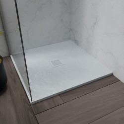Receveur de douche 80x80 cm extra plat - DIAMANT - coloris blanc