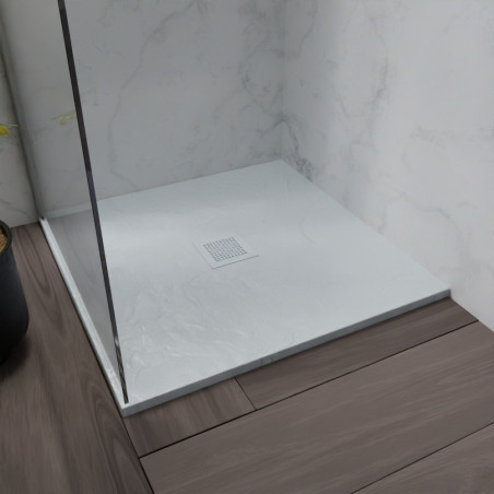 Receveur de douche 80x80 cm extra plat - DIAMANT - coloris blanc
