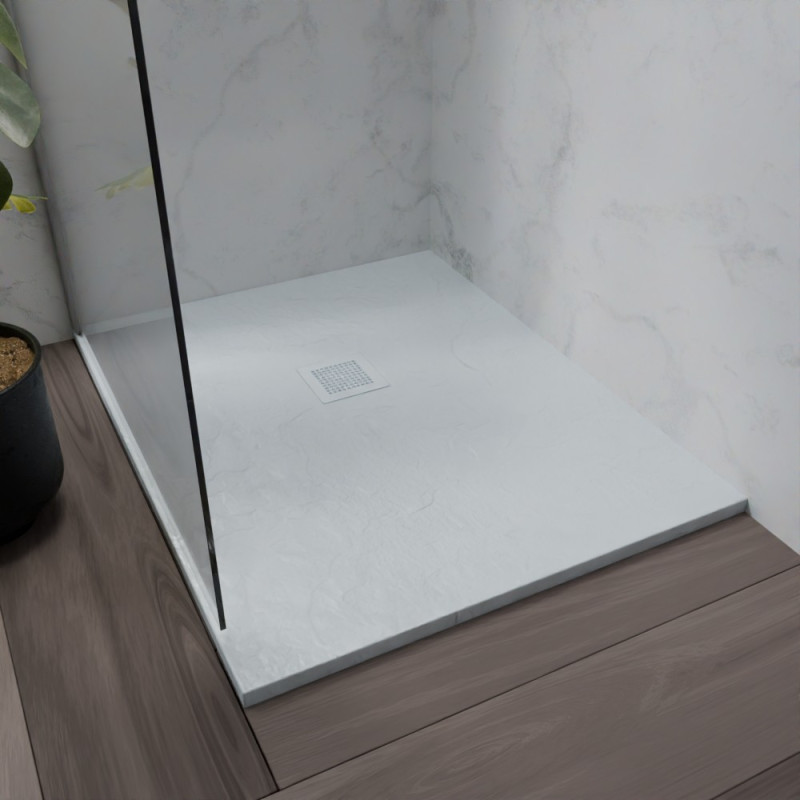 Receveur de douche 100x80 cm extra plat - DIAMANT - coloris blanc Receveur de douche 100x80 cm extra plat - DIAMANT - coloris blanc