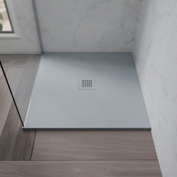 Receveur de douche 90x90 cm extra plat DIAMANT - coloris gris ciment