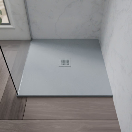 Receveur de douche 90x90 cm extra plat DIAMANT - coloris gris ciment