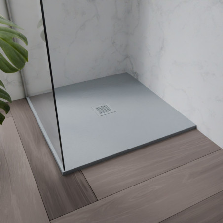Receveur de douche 90x90 cm extra plat DIAMANT - coloris gris ciment