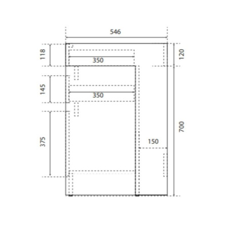 Meuble salle de bain PMR ANDY 90 cm et miroir inclinable ROTARY 70