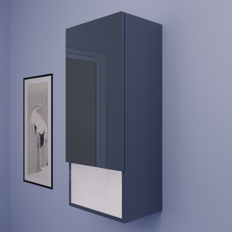 Armoire ouverture à gauche GALAXY - Gris brillant Armoire ouverture à gauche GALAXY - Gris brillant
