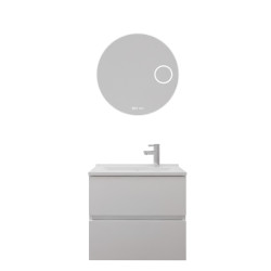 Meuble vasque tout inox ROSINOX 80 cm avec miroir Rondinara