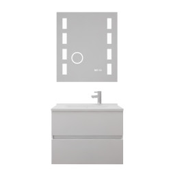 Meuble vasque tout inox ROSINOX 70 cm avec miroir Excellence