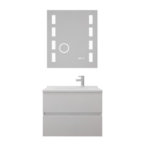 Meuble vasque tout inox ROSINOX 70 cm avec miroir Excellence