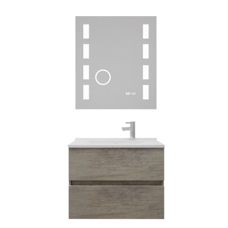 Meuble vasque tout inox ROSINOX 70 cm avec miroir Excellence