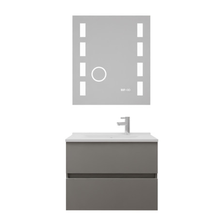 Meuble vasque tout inox ROSINOX 70 cm avec miroir Excellence