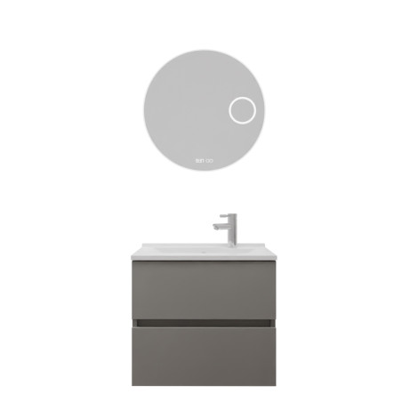 Meuble vasque tout inox ROSINOX 60 cm avec miroir Rondinara 