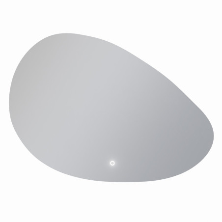 Miroir LED DROP - 110 x 80 cm - forme galet, interrupteur sensitif et antibuée