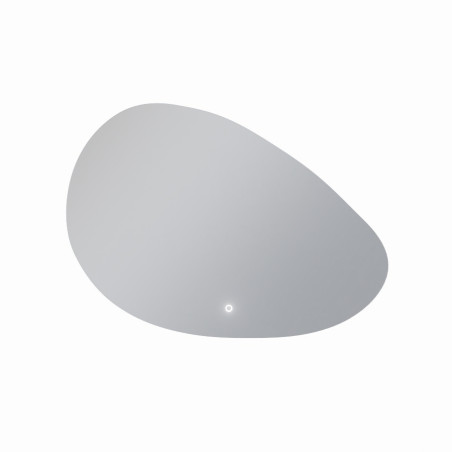 Miroir LED DROP - 85 x 62 cm - forme galet, interrupteur sensitif et antibuée