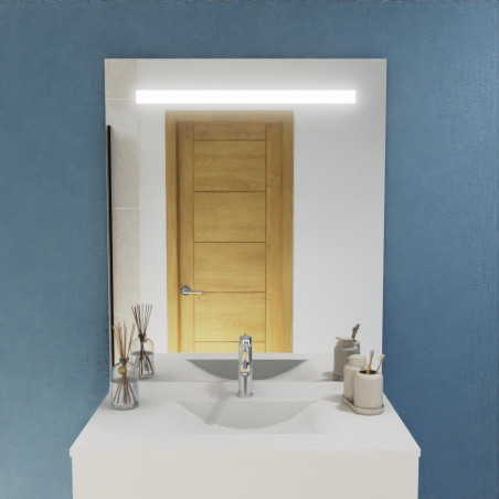 Miroir avec éclairage LED ELEGANCE - 90 cm x ht105 cm