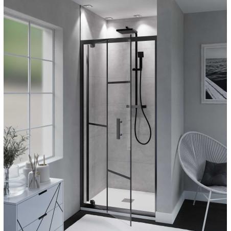Porte de douche pivotante style verrière ATELIA80 cm