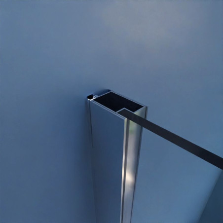 Profilé paroi d'angle PMR PACIFIC - Portes pivotantes + Retour fixe