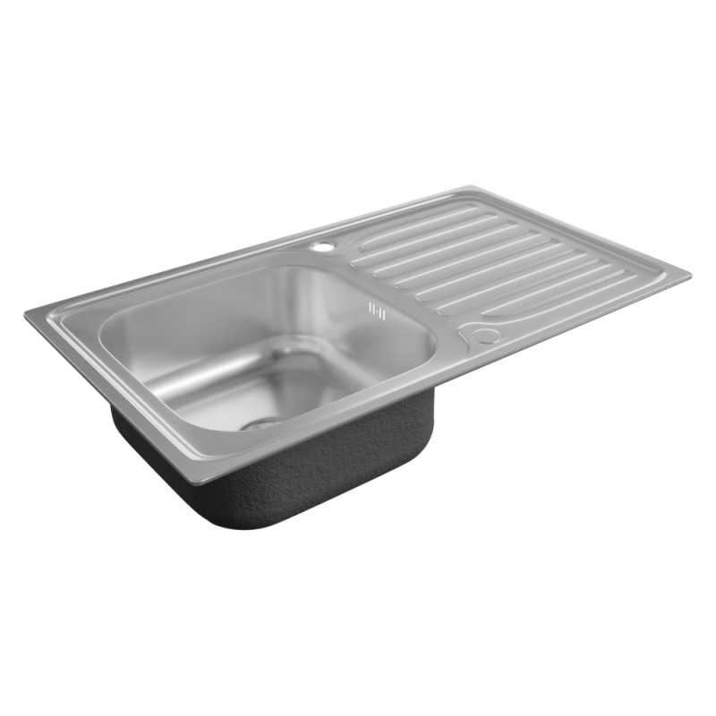 Evier en inox 1 bac + égouttoir EVINOX 86 cm x 50 cm Evier en inox 1 bac + égouttoir EVINOX 86 cm x 50 cm