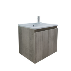 Meuble avec plan simple vasque PROLINE 60 cm couleur bois