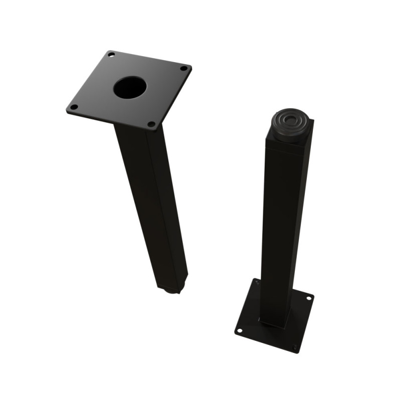 Pied de meuble en aluminium noir mat - Hauteur 33 cm Pied de meuble en aluminium noir mat - Hauteur 33 cm