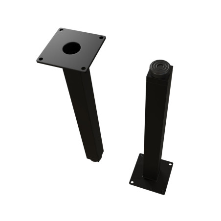 Pied de meuble en aluminium noir mat  - Hauteur 33 cm