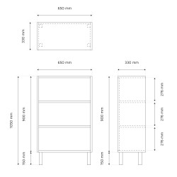 Meuble bar cuisine d'extérieur en inox - 65 cm - Gris