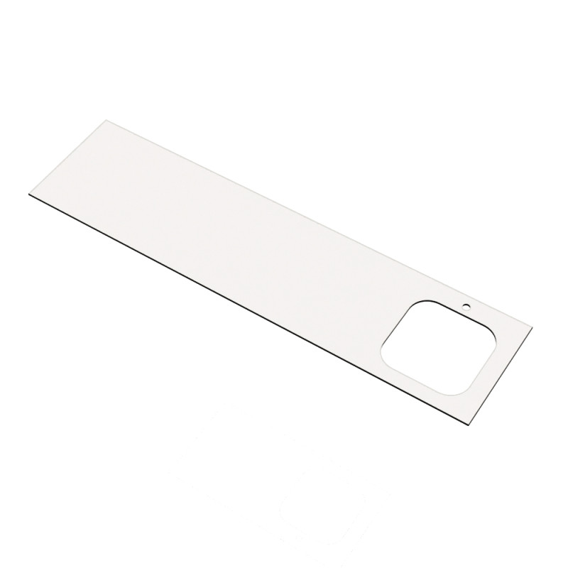 Plan de travail d'extérieur en HPL avec découpe pour évier - 240 x 61 cm - Réversible - Blanc Plan de travail d'extérieur en HPL avec découpe pour évier - 240 x 61 cm - Réversible - Blanc