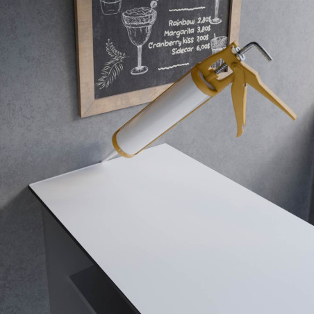 Cuisine d'été en inox KX07 - 180 cm avec emplacement frigo