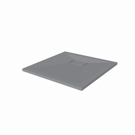 Receveur de douche 80x80 cm extra plat à poser ou à encastrer gris - SAPHIR