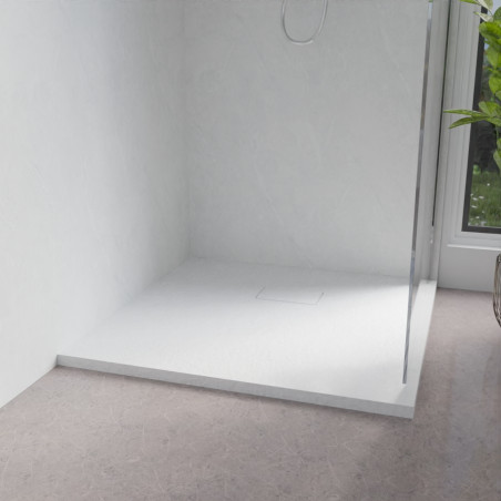 Receveur de douche 90x90 cm extra plat à poser ou à encastrer blanc - SAPHIR