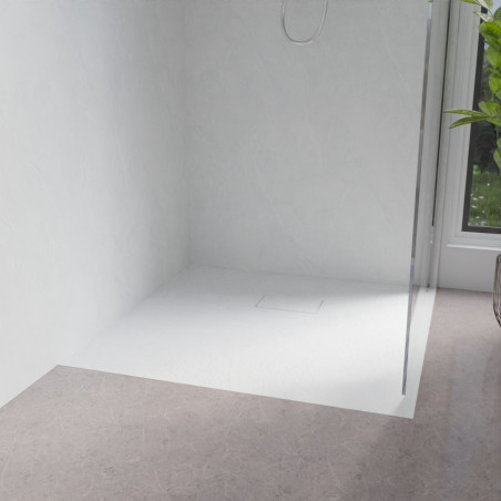 Receveur de douche 90x90 cm extra plat à poser ou à encastrer blanc - SAPHIR