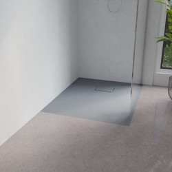 Receveur de douche 100x80 cm extra plat à poser ou à encastrer gris ciment - SAPHIR