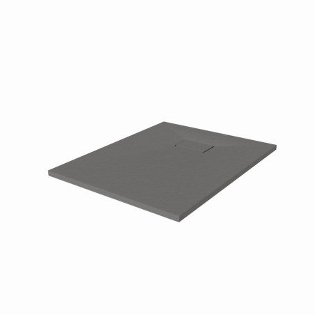 Receveur de douche 100x80 cm extra plat à poser ou à encastrer gris ciment - SAPHIR