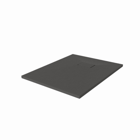 Receveur de douche 100x80 cm extra plat à poser ou à encastrer gris anthracite - SAPHIR