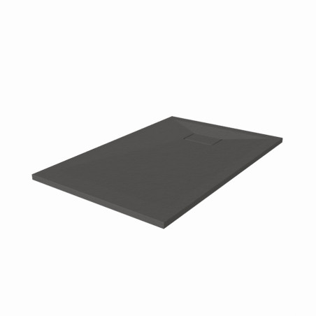 Receveur de douche 120x80 cm extra plat à poser ou à encastrer gris anthracite - SAPHIR