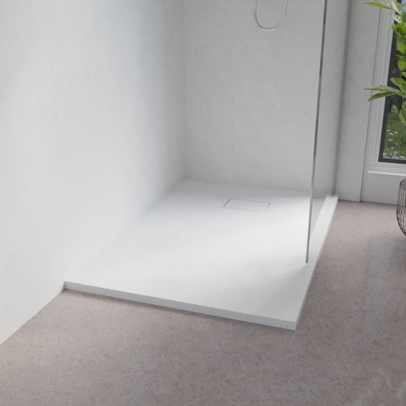 Receveur de douche 120x80 cm extra plat à poser ou à encastrer blanc - SAPHIR Receveur de douche 120x80 cm extra plat à poser ou à encastrer blanc - SAPHIR