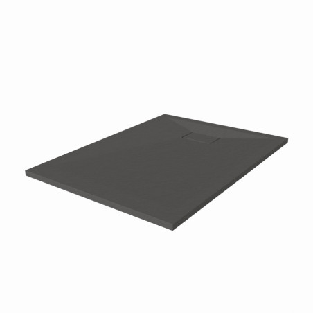 Receveur de douche 120x90 cm extra plat à poser ou à encastrer gris anthracite - SAPHIR
