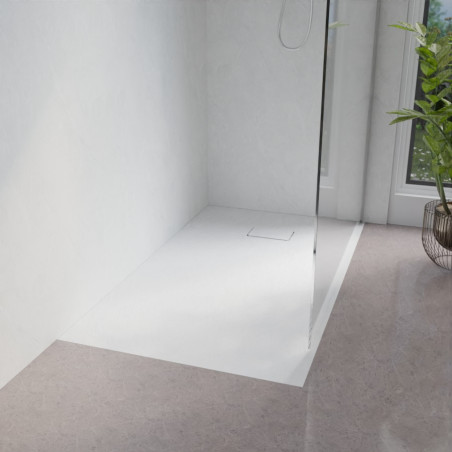 Receveur de douche 140x80 cm extra plat à poser ou à encastrer blanc - SAPHIR