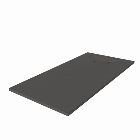 Receveur de douche 160x90 cm extra plat à poser ou à encastrer gris anthracite  - SAPHIR