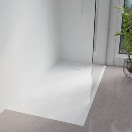 Receveur de douche 160x90 cm extra plat à poser ou à encastrer blanc - SAPHIR